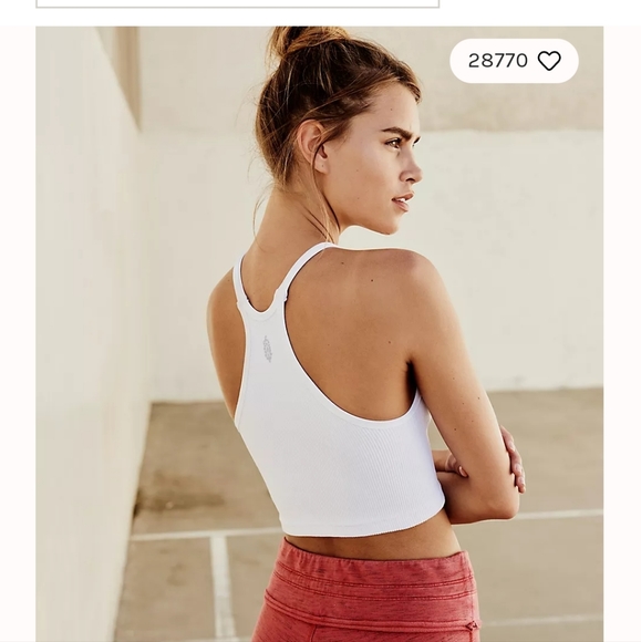 Free People Movement Happiness Runs Crop NWOT in White M/L RARE! - Picture 8 of 9
